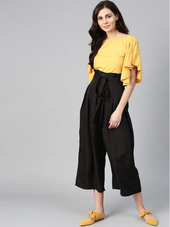 Round Neck Ruffled Top & Trousers