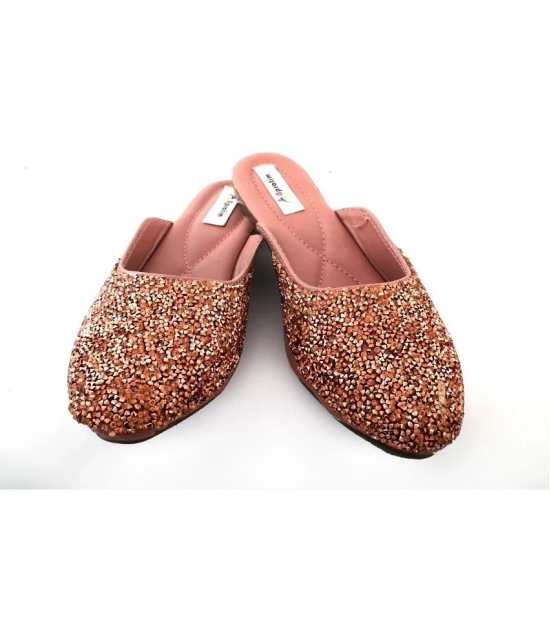 Apratim PeachPuff Ethnic Footwear - None