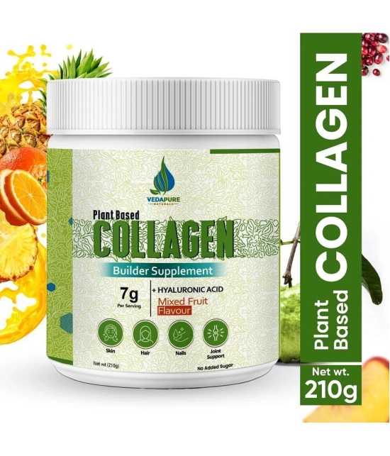 VEDAPURE NATURALS Plant Based Skin Collagen Builder Supplement | Mixed Fruit, 210g | Skin Collagen Booster for Men & Women| Healthy Skin, Joints, Hairs & Nails (PACK OF 1)