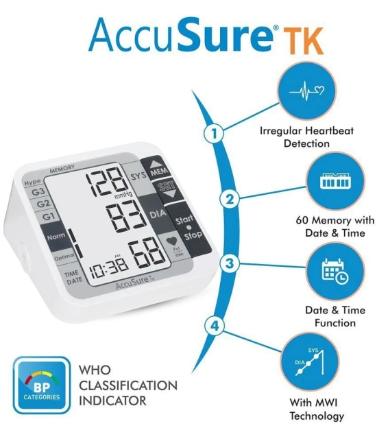 AccuSure TK Automatic Digital Blood Pressure Monitor BP Machine