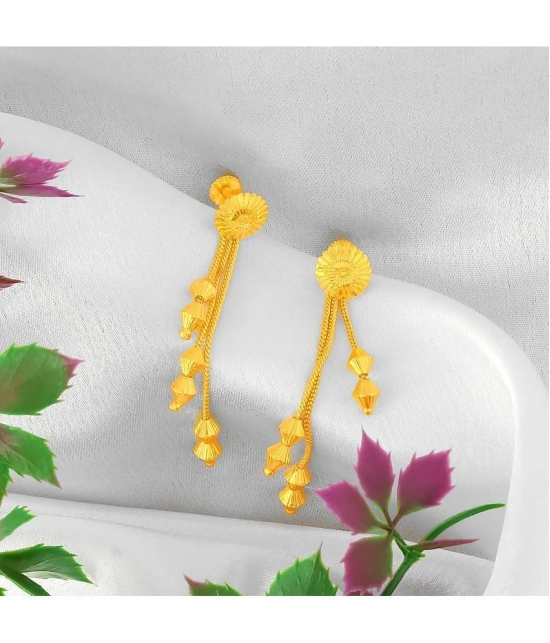 LUV FASHION Gold Drop Earrings ( Pack of 1 ) - Gold