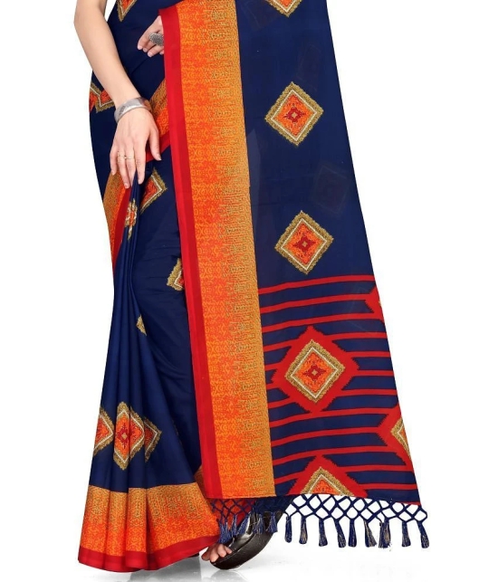 LEELAVATI - Multicolor Georgette Saree With Blouse Piece ( Pack of 1 ) - Multicolor