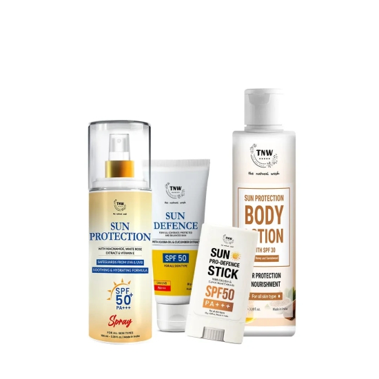 TNW - The Natural Wash SPFtacular Sunscreen Kit (SPF 50 Cream, SPF 50 Spray, SPF 50 Stick, SPF 30 Body Lotion)