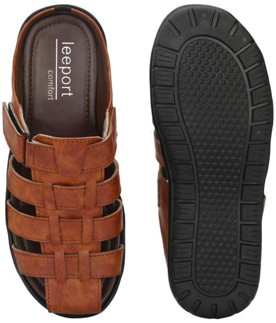 Leeport - Rust Mens Sandals - None