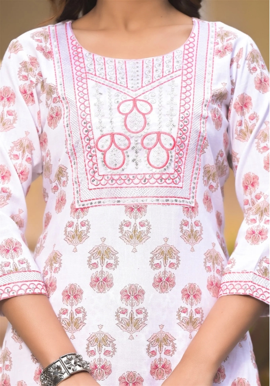 Kurta - IvoryPink-L