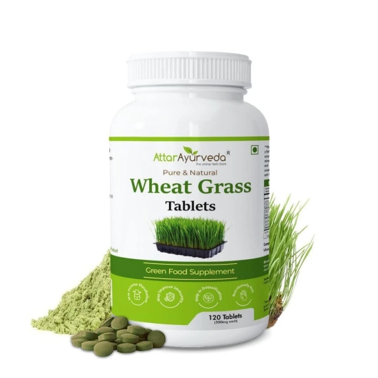 Attar Ayurveda Wheat Grass Tablets (120 Tablets, 500mg)