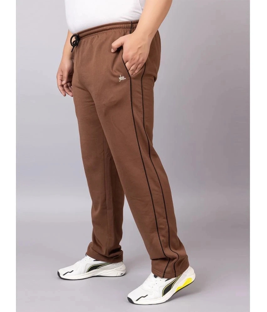 YHA Dirty Brown Fleece Mens Trackpants ( Pack of 1 ) - None