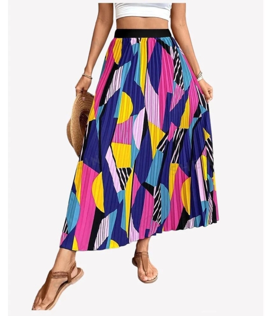 JASH CREATION Multi Color Polyester Womens Flared Skirt ( Pack of 1 ) - None