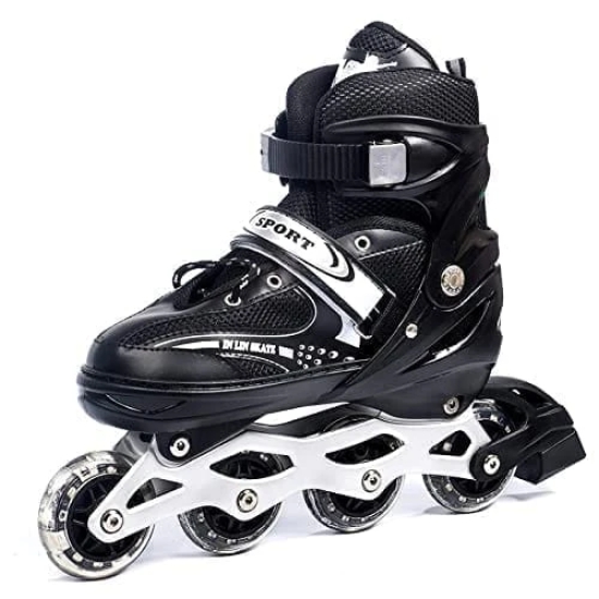 Skating Shoes Inline Skates w/ Light Up Wheels LED Flashing Roller Skat5es