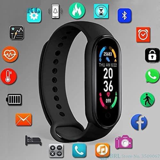 Melbon M6 Smart Band, Activity Tracker Fitness Band, Sleep Monitor, Step Tracking, Heart Rate Sensor, Kids Smart Watch for Men, Women, Black, (M-M6)