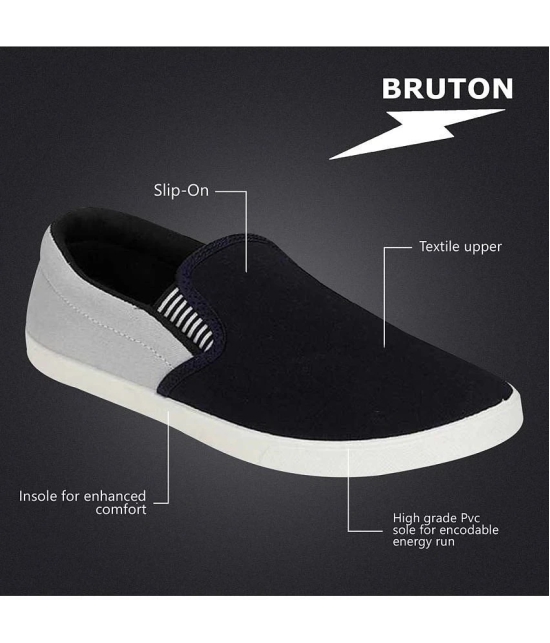 BRUTON Gray Mens Slip on - 8