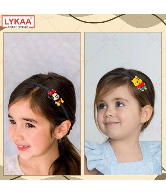 Lykaa Cartoon Hairbands For Baby Girls Mikki Mini Donald Kids headbands - Pack of 2 (Multicolor) - Multi