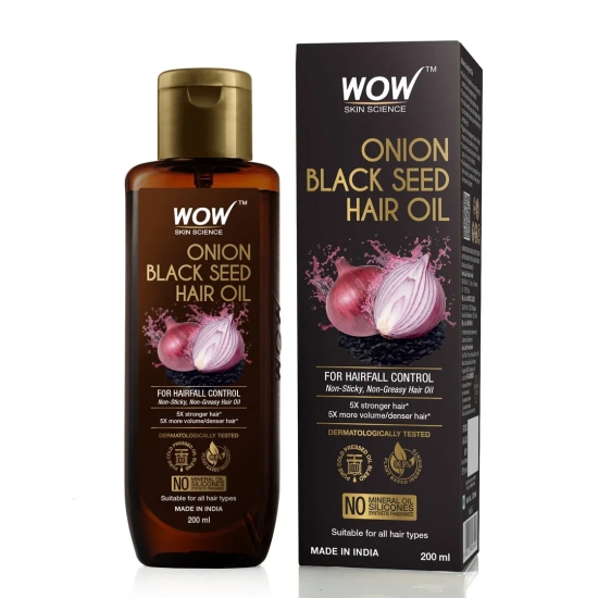 Onion Hair Oil For Hair Fall Control - With Black Seed Oil Extracts - 200 ML PACK OF 2