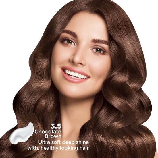 Nisha Creme Hair Color Chocolate Brown 40g Pack of 6, Permanent Hair Color for Women Men, No Ammonia, 100% Grey Coverage