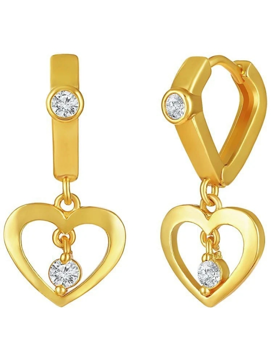 Drashti Collection Golden Drop Earrings ( Pack of 1 ) - Golden