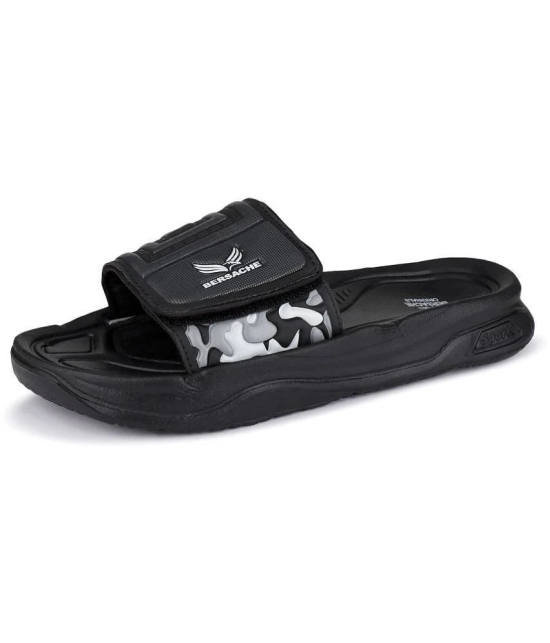 Bersache Black Mens Slide Flip Flop - None