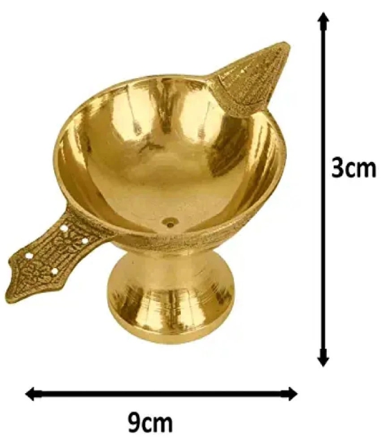 DvR ClicK - Brass Pooja Deep ( Pack of 2 )