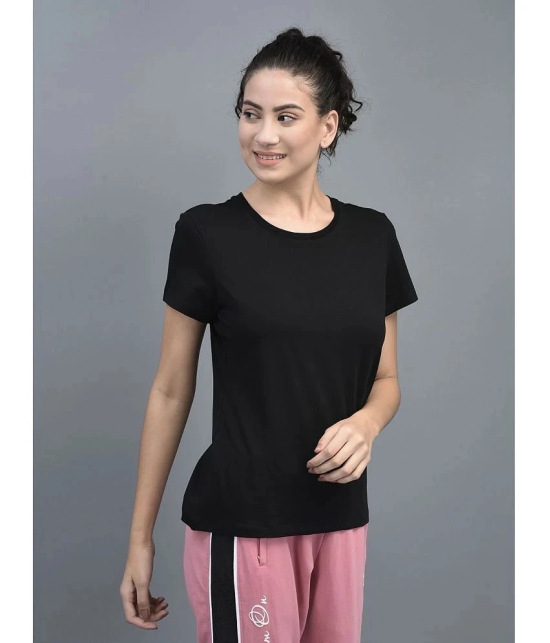 Dollar Black Cotton Blend Regular Fit Womens T-Shirt ( Pack of 1 ) - None