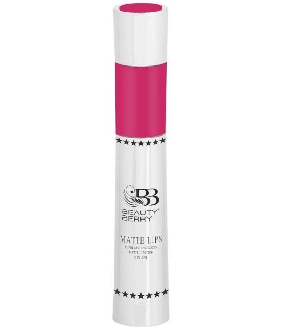 Beauty Berry Matte Lips Creme Lipstick 2 IN 1 Hot Pink 1 g