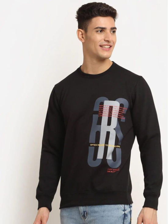 Rodamo  Men Black Printed Sweatshirt