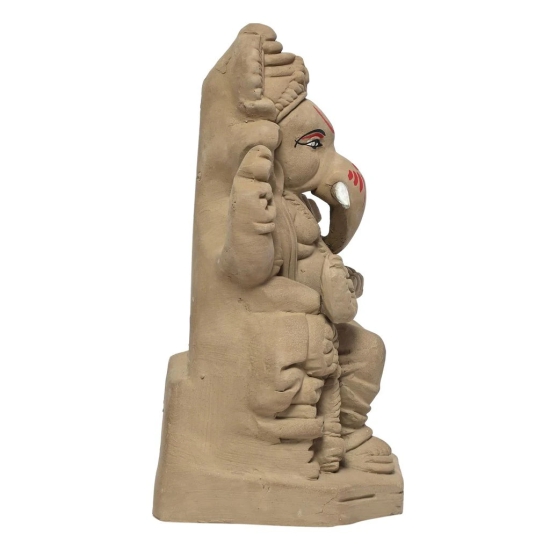 KSI ECO-Friendly Handcrafted Ganesh Clay Idol Mitti ka Ganesh Water Soluble Ganesha for Ganpati Visarjan Statue for Ganesh Chaturthi