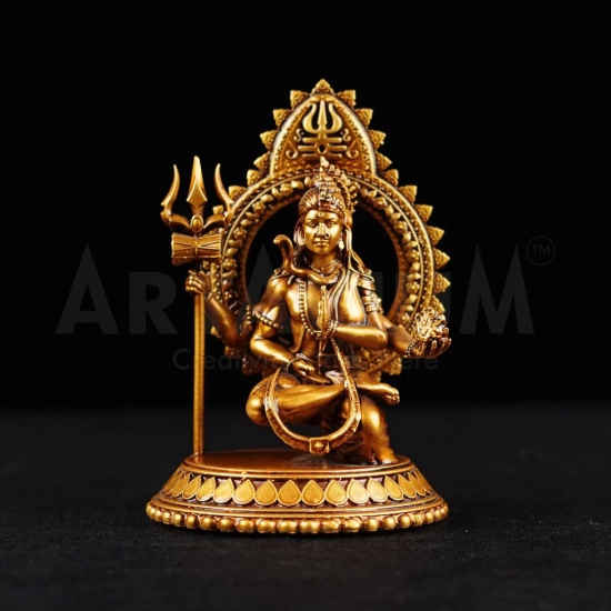 Artarium Car Dashboard Resin Ardhanarishvara Idol Home Decor Item |3D Printed ABS Material | Ardhanarishvara Murti Statue for Gift (Pack-1) Height 3.93 inch