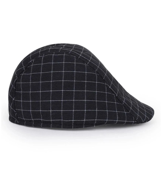 Zacharias Black Cotton Mens Cap ( Pack of 1 ) - Black