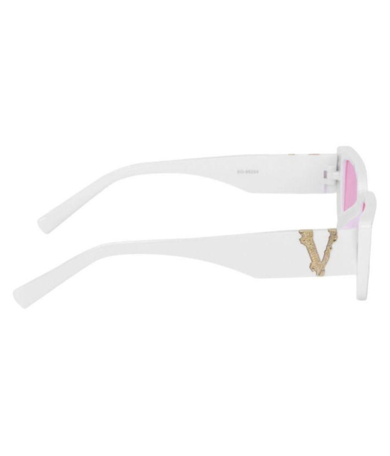 Creature - White Rectangular Sunglasses ( Pack of 1 ) - Medium