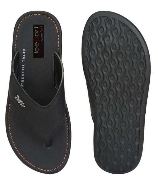 Leeport Black Flip Flops - 7