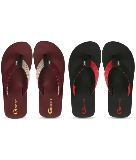 GBest Multicolor Mens Thong Flip Flop - None