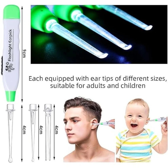 Ear wax Remover with LED Flashlight Ear pick Ear cleaning tools for kids and adults