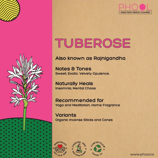 Phool Natural Incense Cones - Tuberose