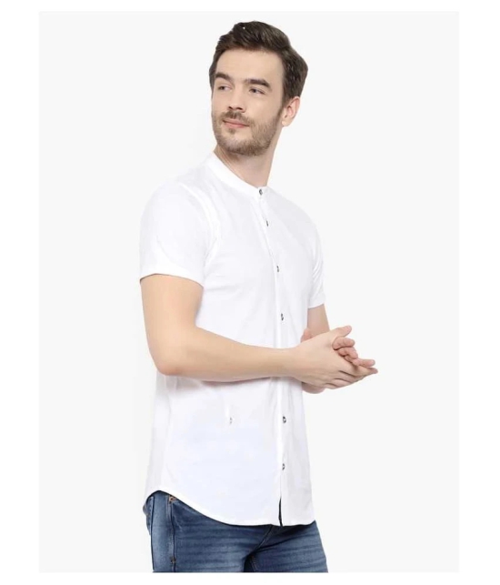 Glito Cotton Blend White Shirt Single - None