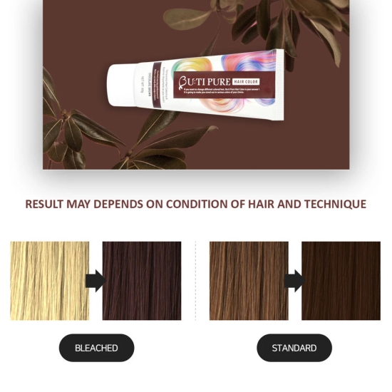 Butipure Hair Color Chocolate Brown Semi Permanent No Ammonia 60g-Ash Green