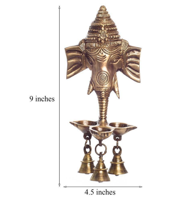 eCraftIndia Brown Brass Figurines - Pack of 1