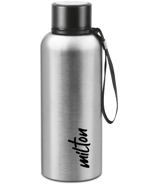 Milton Aura 750 Thermosteel Bottle, 750 ml, Silver | 24 Hours Hot and Cold | Easy to Carry | Rust Proof | Leak Proof | Tea | Coffee | Office| Gym | Home | Kitchen | Hiking | Trekking | Trave