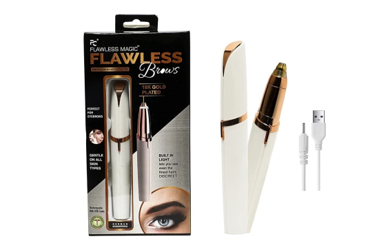 New eyebrow Flawless Womens Portable SafePainless Electric Eyebrow Trimmer Facial Hair Remover