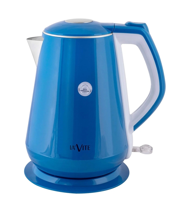 La'Vite Electric Kettle Double Wall Stainless Steel Kettle (1.5 Ltr, Blue)