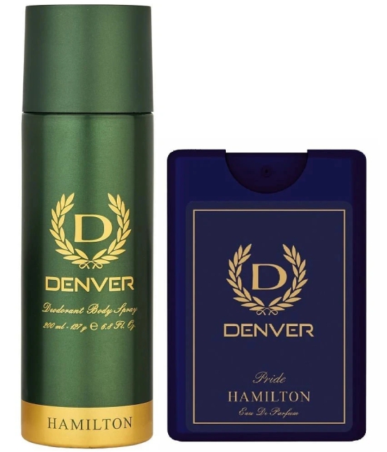 Denver Hamilton Deo - 200ML & Pride Pocket Perfume - 18ML (Combo Pack of 2)