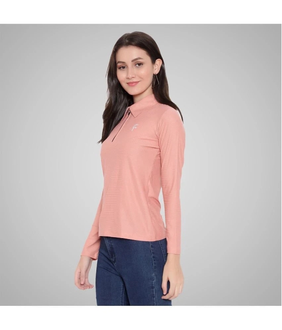 Diaz - Peach Polyester Regular Fit Womens T-Shirt ( Pack of 1 ) - None