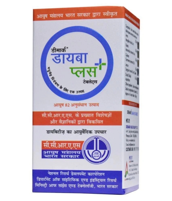 Deemark Diaba Plus - 90 Tablets for Diabetes Control | Ayurvedic Blood Sugar Tablets helps to Control Diabetes | Sugar Control