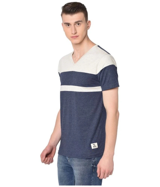 Glito - Navy Cotton Blend Regular Fit Mens T-Shirt ( Pack of 1 ) - None