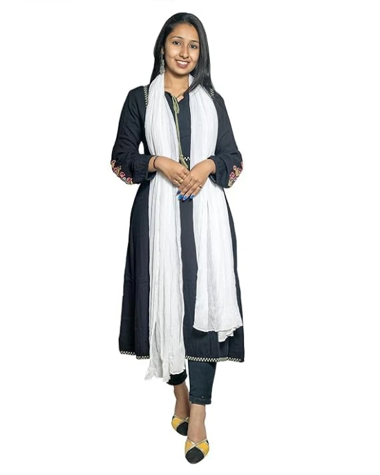 RANGEENODHNI Womens Plain Cotton Dupatta Everyday Elegance Size 2.25 mtr (White-s, 1)