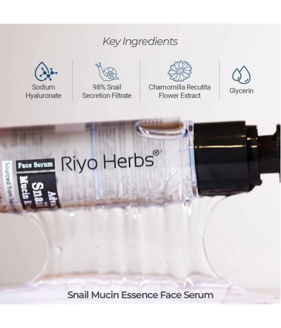 Riyo Herbs Advanced Snail Mucin 98 Essence Serum | For Glowing & Hydrating Skin 50ml