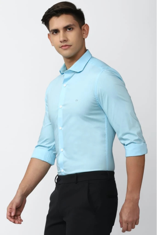 Men Blue Super Slim Fit Formal Full Sleeves Formal Shirt