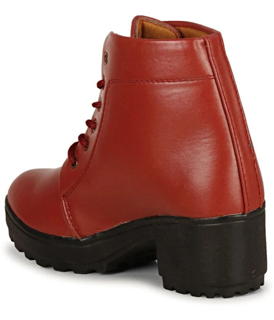 Commander Shoes - Red Womens Ankle Length Boots - None