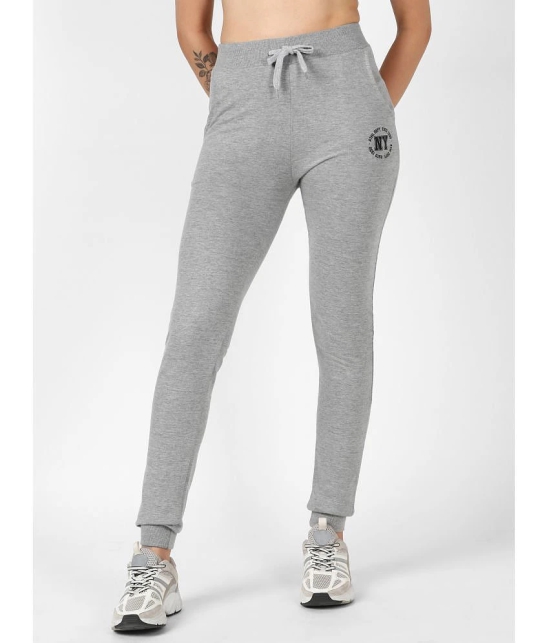 UrbanMark Women Cotton Regular Fit Joggers -Light Grey - None