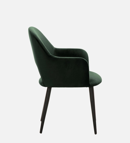 RAMS DINING AND ARM CHAIR DARK GREEN  WITH BLACK-Dark Green