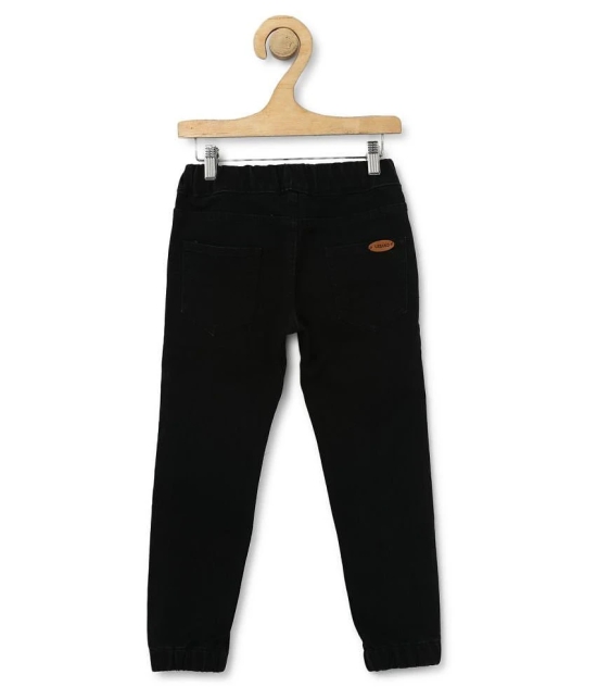 Urbano Juniors Boys Black Slim Fit Stretchable Jogger Jeans - None