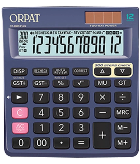 Orpat Check and Correct Desktop Calculators OT-300D PLUS DARK GREY